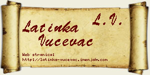 Latinka Vučevac vizit kartica